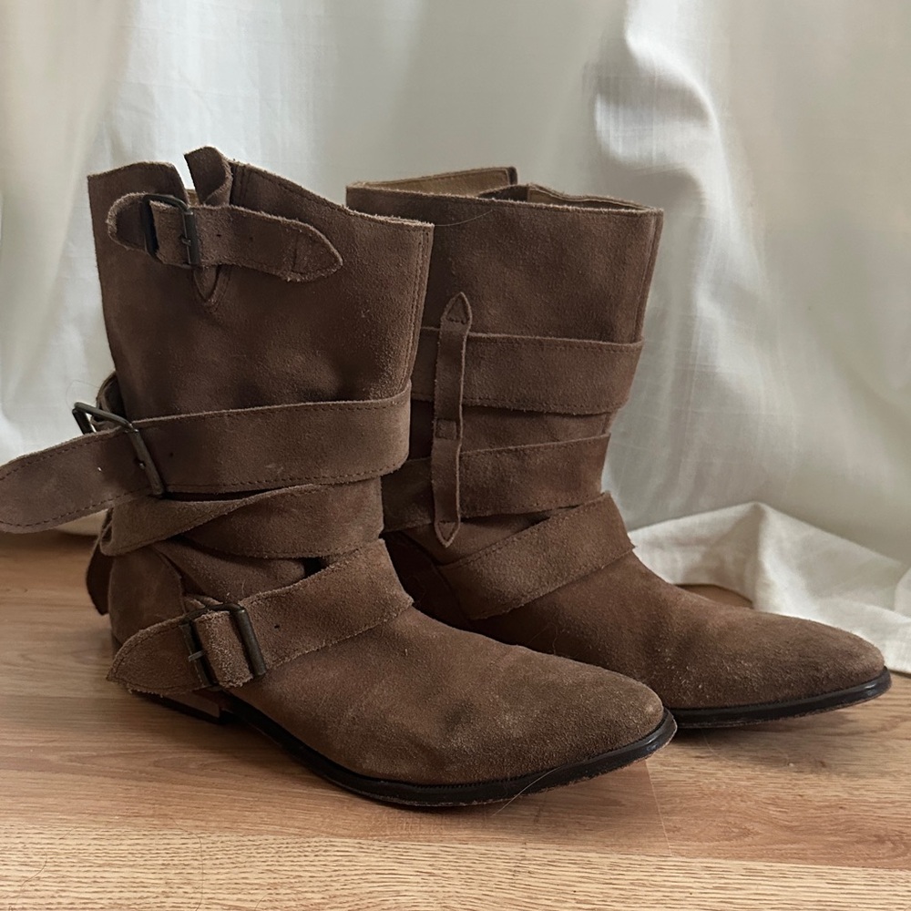 Free People Suede Ankle Boots/ Slouch